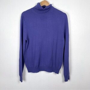 VTG Country Shop 100% Cashmere purple lilac turtleneck sweater Sz.M